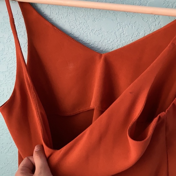 Topshop Chiffon Burnt Orange Tank - Picture 4 of 4